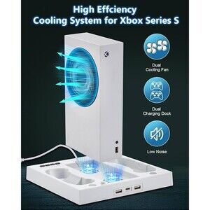 Lictin Cooling Fan Charging Station for Series S + Controller x2 battery Packs